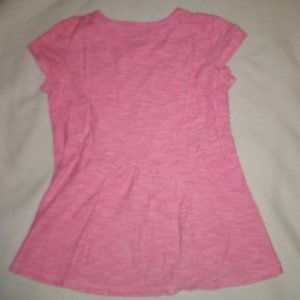 Jumping Beans Girls Pink Striped T-Shirt 6 S
